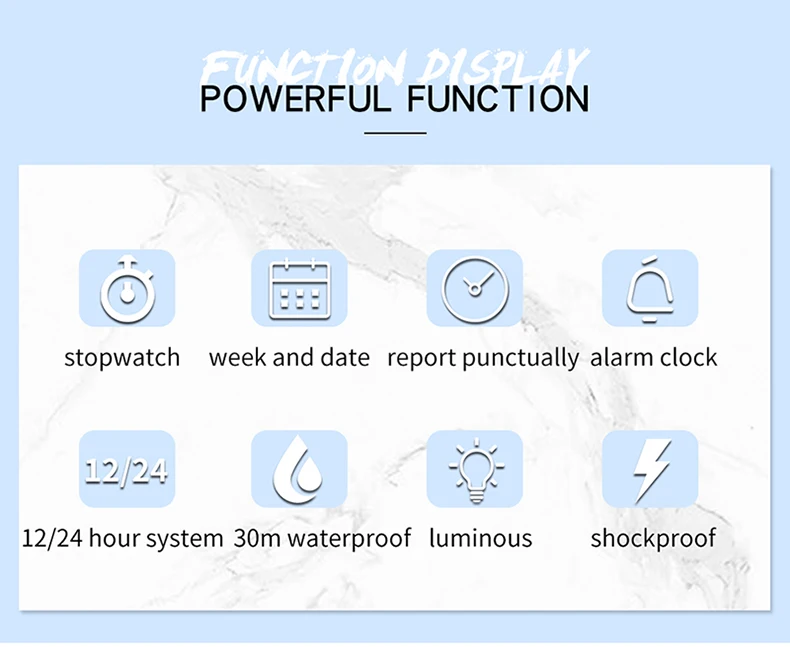 SANDA Fashion Luminous Clock Womens Watch Electronic Watch Multifunctional LED Digital Watches Waterproof And Shockproof 6006