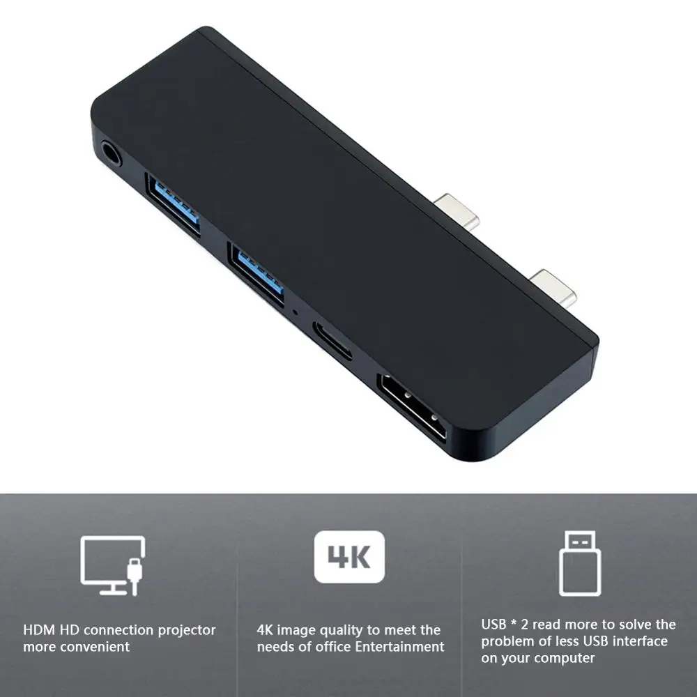 Концентратор переходник разветвитель 5 Гбит/с USB 3 0 Dual Type C Hub 4K HDMI набор конвертер
