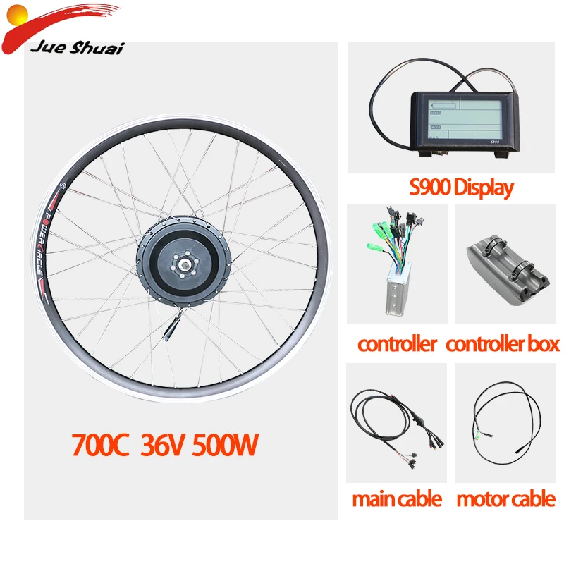 700C 36V500W 20''24''26''700C набор преобразования для электрического велосипеда 36V 250 W-500 W электрический велосипед комплект Байк, способный преодолевать Броды передний мотор для центрального движения колеса велосипеда Bicicleta Eletrica комплект - Цвет: 700C 36V500W