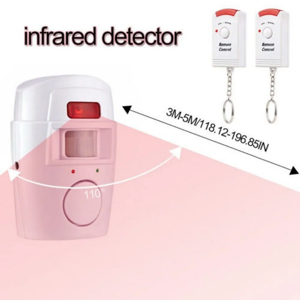 Home Security PIR MP Alert Infrared Sensor Anti-theft Motion Detector Alarm Monitor Wireless Alarm system+2 remote controller