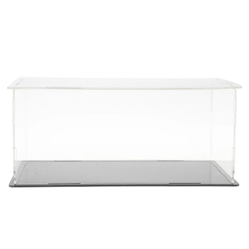 Clear Acrylic Display Case 7.87 x 4.72 x 3.54 inches for Action Figures Toy, with Removable Riser Lift-Off Top & Black Base Clear Acrylic Display Case 7.87 x 4.72 x 3.54 inches for Action Figures Toy, with Removable Riser Lift-Off Top & Black Base