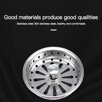 

1pc Home Floor Drain Kitchen Sink Slag Stainless Steel Kitchen Sink Filter Bathroom Floor Drain Slag Cleaner Food Leak Net