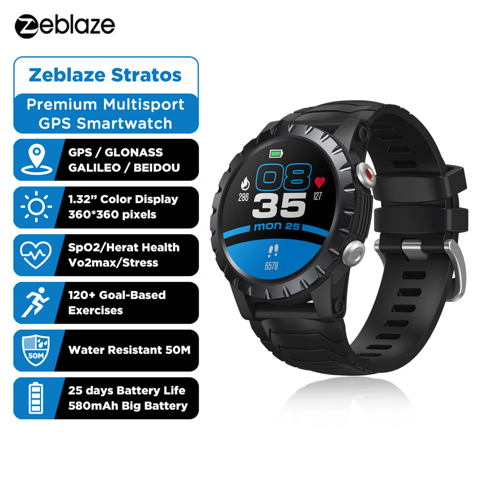 Smartwatch with gps and spo2 Clearance