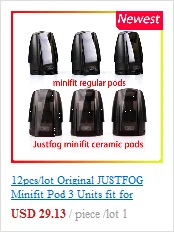 Justfog minifit стартовый набор 370 мАч vape мини стартовый набор и новейший Minifit керамический Pod 1,5 мл емкость Pod электронная сигарета vape комплект