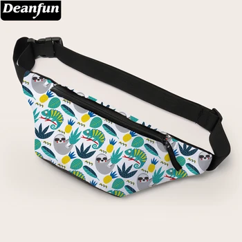 

Deanfun Waist Bag Printing Cute Sloth Chameleon Fanny Pack with Adjustable Belt Gift Unisex 18002