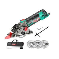 Clown HYCHIKA 500W, Mini scie circulaire électrique avec Laser 120V 220V, multifonctionnel, outil de bricolage pour couper le bois, le PVC 