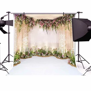 

8*8FT Flower Wall Scene Romantic Wedding Backdrop Wall Birthday Party DIY Home Decor Supplies Photography Studio Props