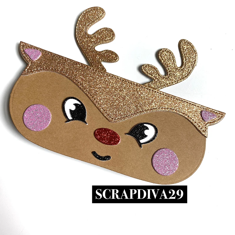 Reindeer Bag Topper Metal Cutting Dies - DIY Scrapbooking & Card Making Supplies