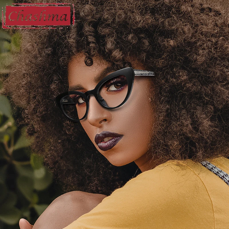 

Cat Eye Women Prescription Glasses Transparent Frame Acetate Eyewear Optical Glasses for Recipe Lenses
