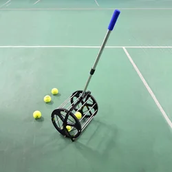 Telescopic Tennis Balls Hopper Basket Tennis Ball Collection Picker Ball Retriever 55 Balls Capacity Picking Machine