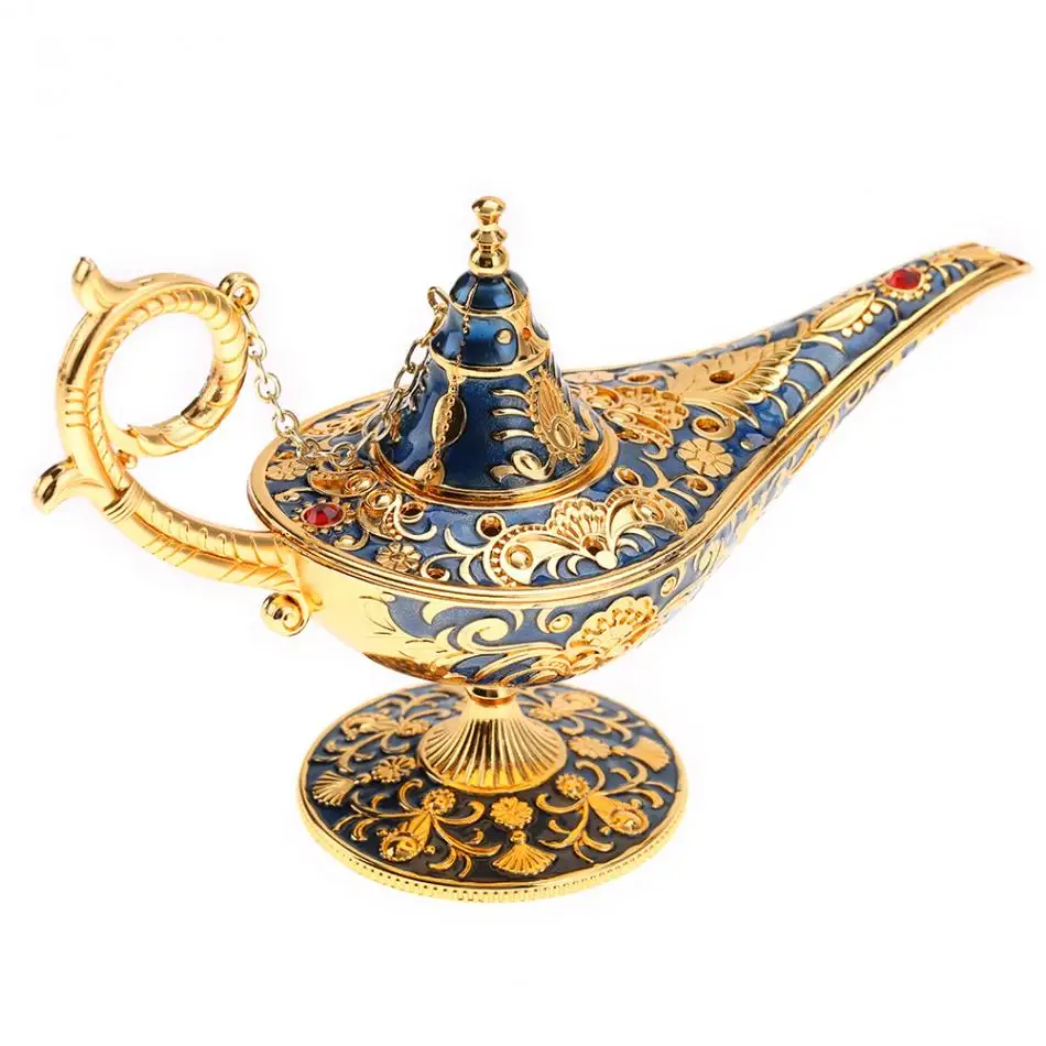 Миниатюры лампы фигурки чайный горшок ремесла Рождество-игрушки Aladdins Металл Винтаж Ретро