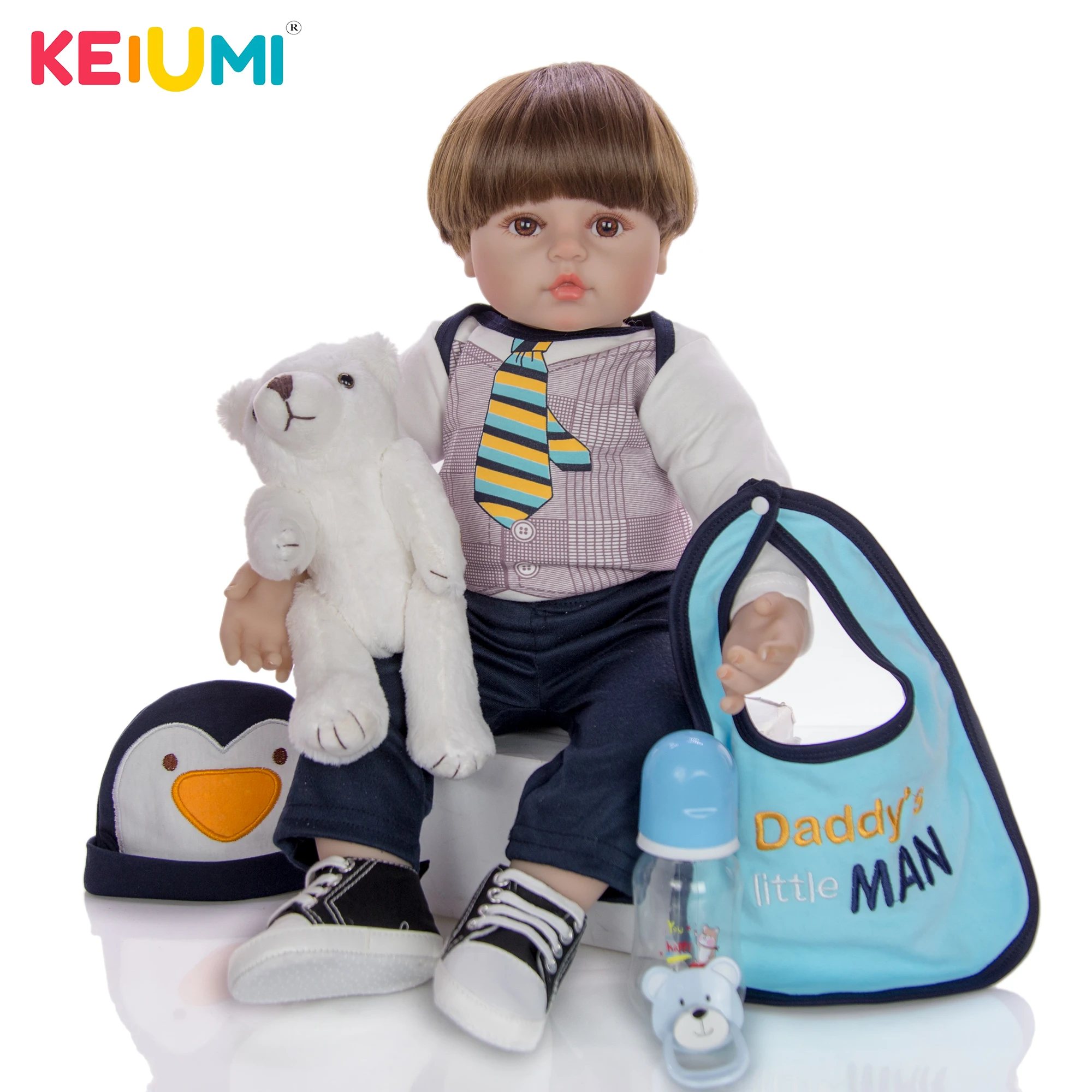 KEIUMI новинка 24 дюйма оптовая продажа игрушка для мальчика 60 см кукла-Реборн мягкая