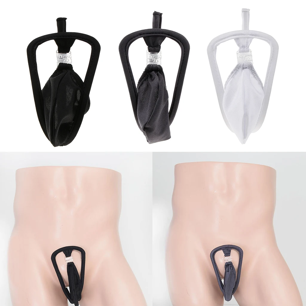 Men's Invisible Pouch C-string Thong Underwear Briefs Panty Lingerie Erotic T-back Solid Tangas Sexy gay Comfortable Briefs