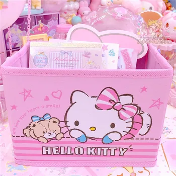 

2020 Little Twin Stars Cinnamoroll Doll Foldable Box Closet Toy Box Container Organizer Fabric Desktop Sundries box