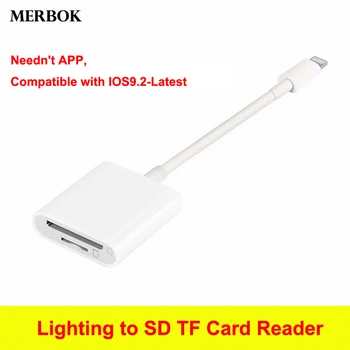 

Lightning to SD TF Card Reader Digital camera Kit Compatible OTG Data Connect Cable For Apple iPhone iPad Mini / Pro Air iOS12