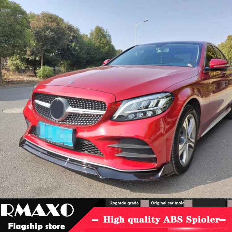 Для Mercedes-Benz W205 рассеиватель переднего бампера защитные бамперы для Benz C-Class C200 C180