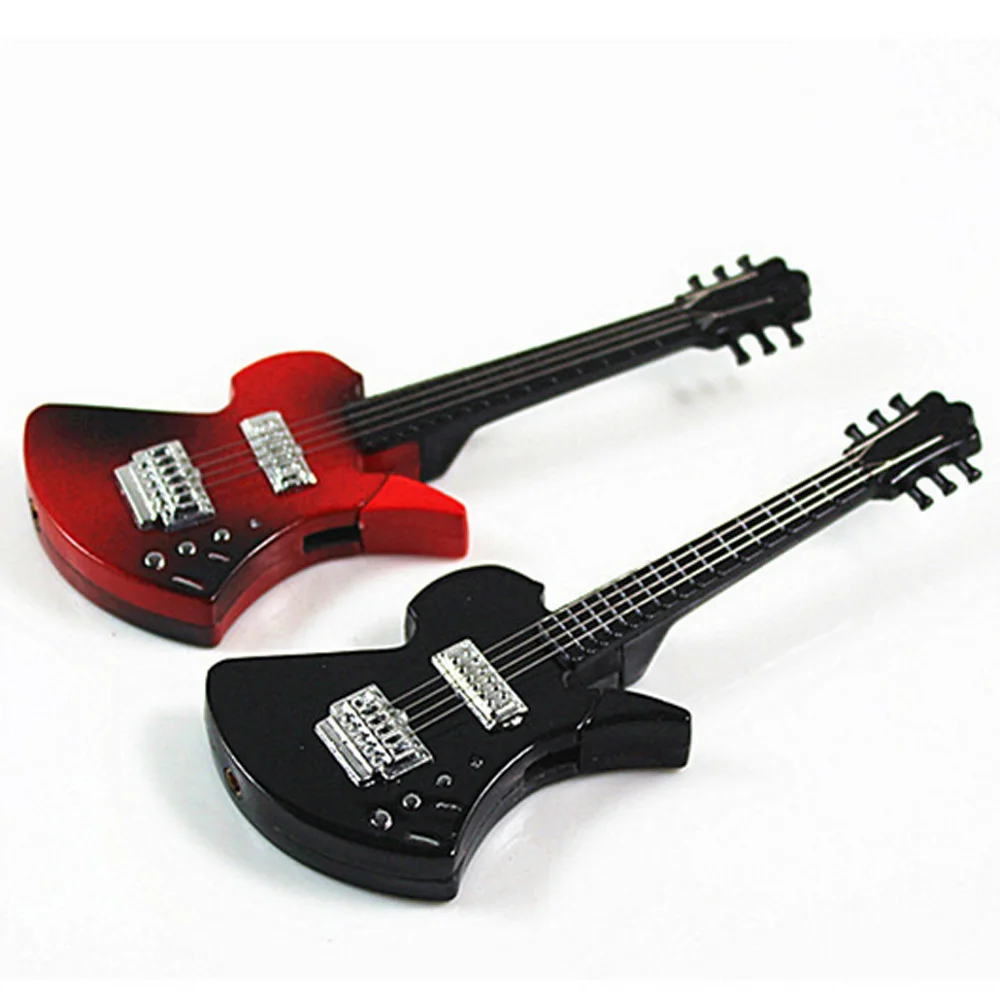 

20PCS Refillable Guitar-Shape Butane Gas Lighter Windproof Lighter