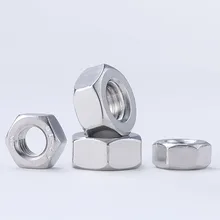 5/10/20/50/100pcsHexagon Nuts Hex Nuts SUS 201Stainless Steel Metric M3 M4 M5 M6 M8 M10 M12 M14 M16 For Screws and Bolts