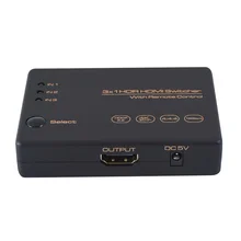 Répartiteur Hdmi 3 en 1, 4K @ 60Hz, HDMI 2.0, 3x1, adaptateur de commutateur, HDR, HDR, 2.2, avec télécommande, pour projecteur PS3