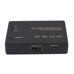 Répartiteur Hdmi 3 en 1, 4K @ 60Hz, HDMI 2.0, 3x1, adaptateur de commutateur, HDR, HDR, 2.2, avec télécommande, pour projecteur PS3 