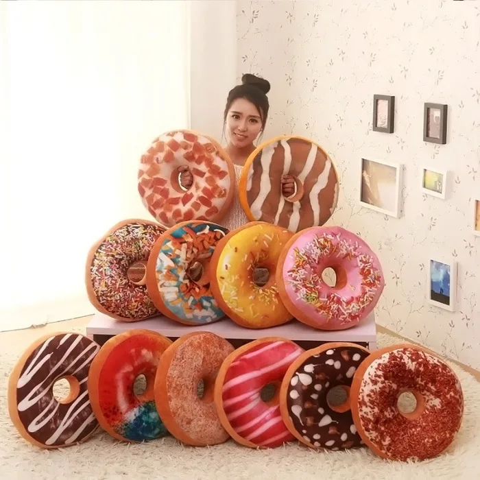 Милая Подушка "пончик" Шоколадные пончики плюшевые Макарон пищевая Подушка хорошая нижняя подушка ворс Подушка-пончик Coussin THIN889