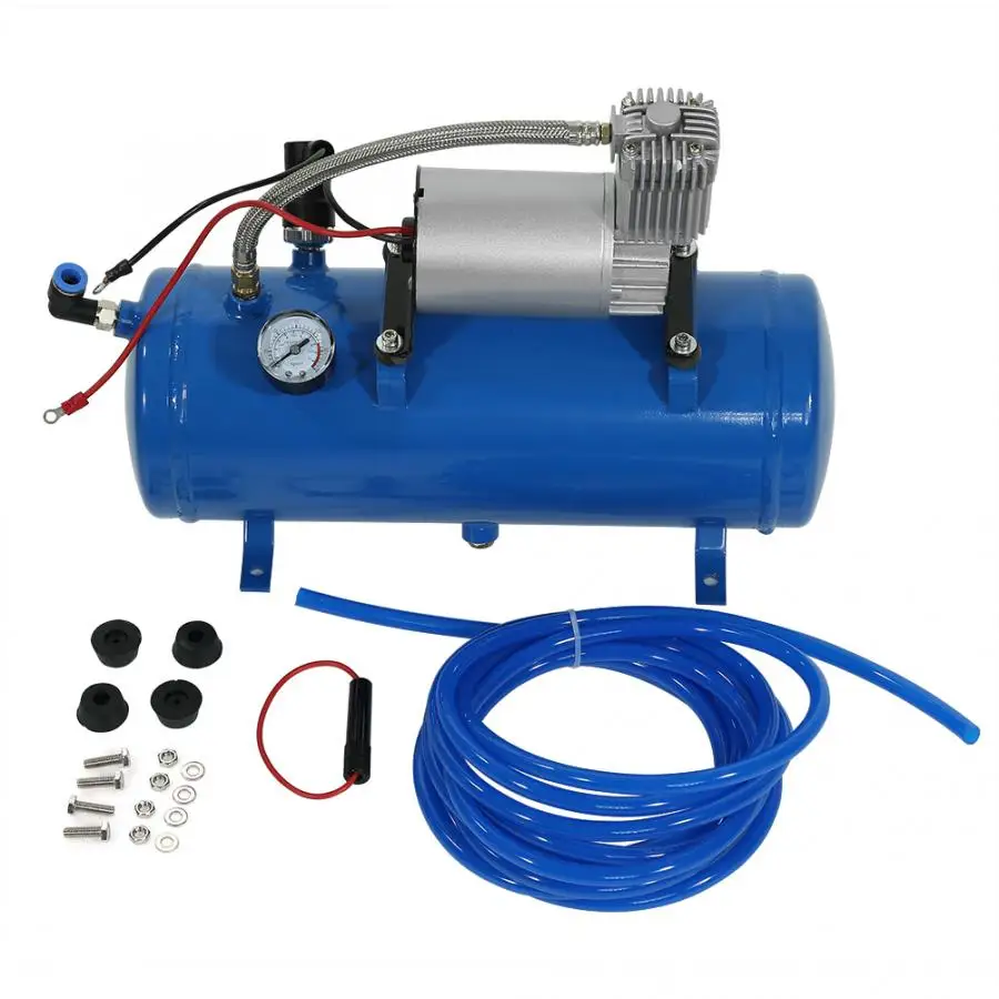

pumps 150psi 12V Air Compressor with 6 Liter Tank Tyre Inflator Pump for Air Horn Train Truck RV Tire bomba agua