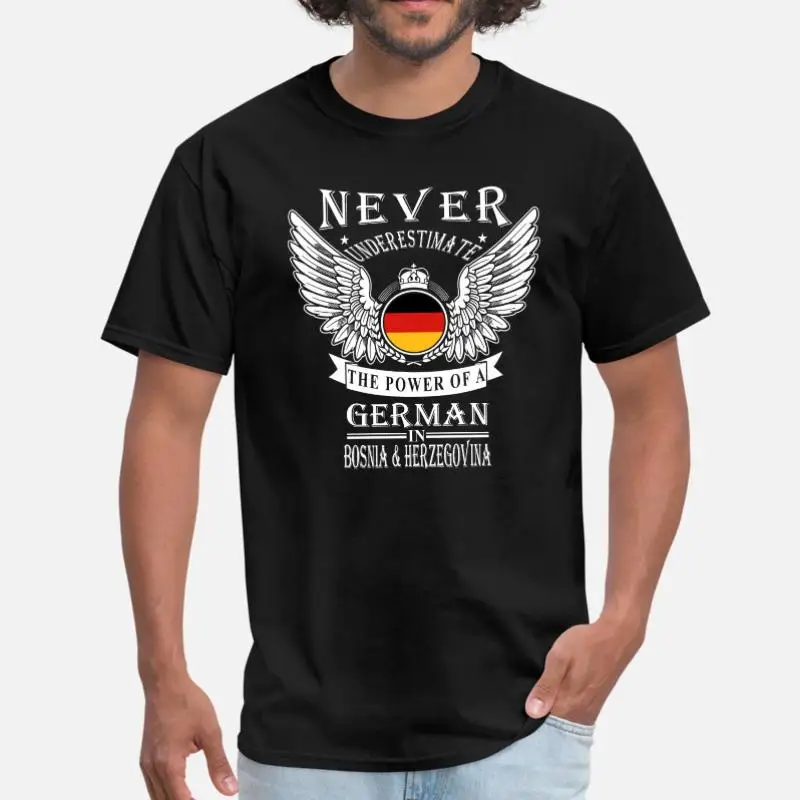Men-Black Новая немецкая сила немецкой в Боснии Мужская футболка женская классическая крутая футболка для мужчин s большой размер S-5xl мужская одежда высшего качества - Цвет: Men-Black