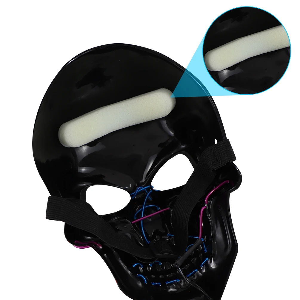 Светодиодный GLE светящаяся маска, светильник на Хэллоуин, El Wire, светодиодный, страшная маска для косплея, костюм на Хэллоуин, вечерние светится в темноте, хакерские маски