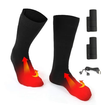 

Battery Powered Warm Socks Heated Socks Wireless Battery Electric Rechargeable Heat Socks Kits for Winter Skiing Thermal Socks