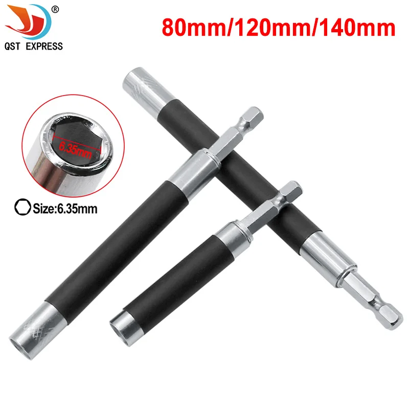 

80mm 120mm 140mm Telescopic Connecting Adapter Hexagonal Screw Handle Joint Sleeve Extension Connected Shank Rod Drill Bit