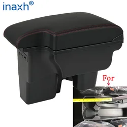 Reposabrazos para coche Toyota Hilux, caja de almacenamiento para reposabrazos, Cenicero, accesorios, USB, LED