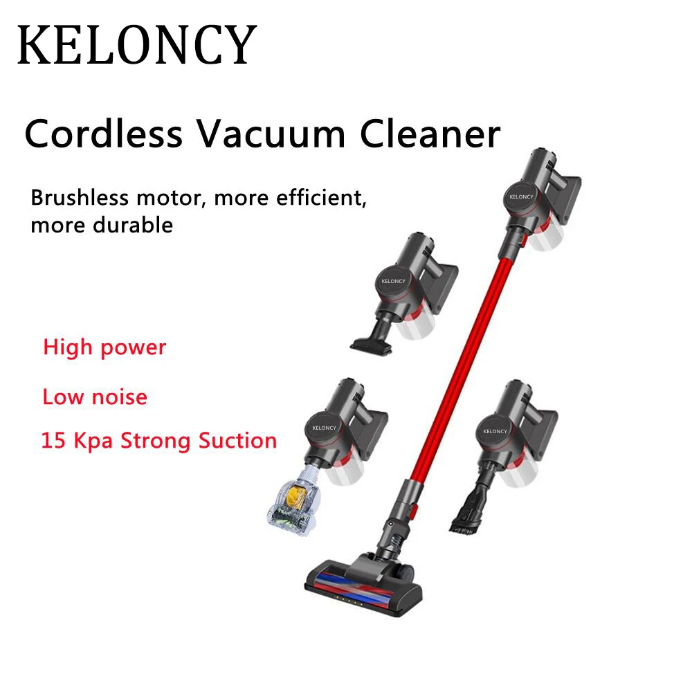 Keloncy Handheld Vacuum Cleaner 15kpa Powerful Suction Home Appliance