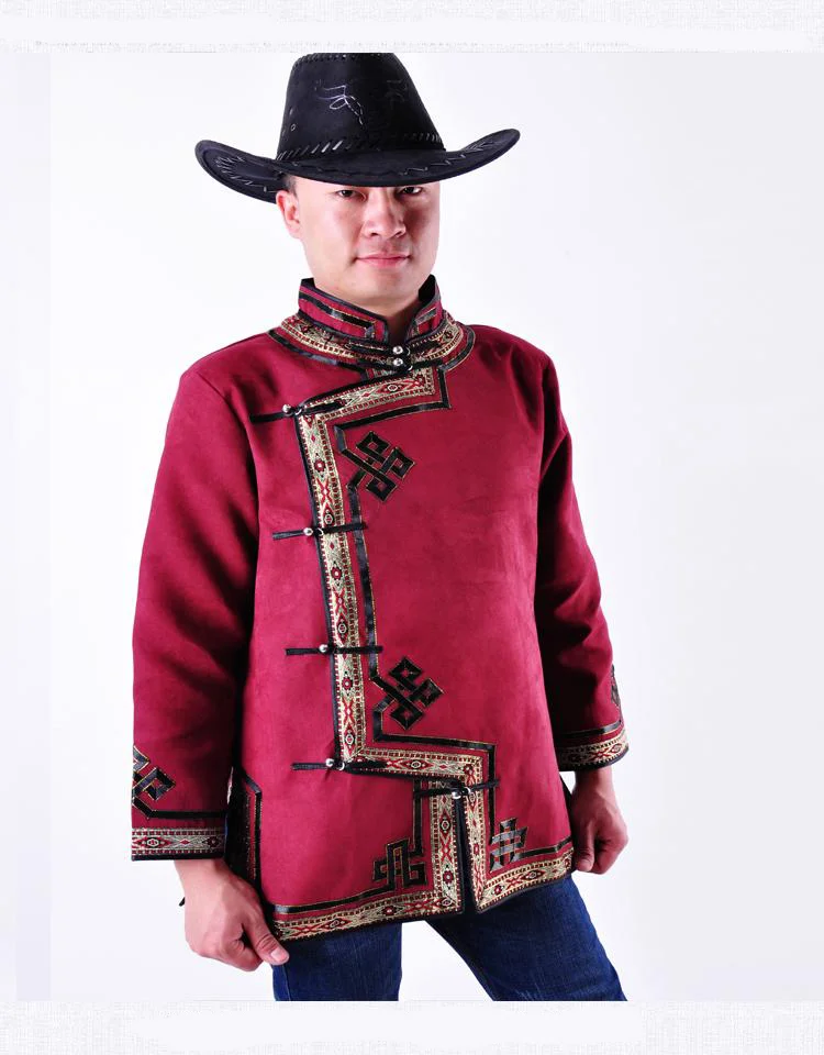 Мужская одежда в этническом стиле; сезон весна-осень; высококачественные костюмы в азиатском стиле; монгольское национальное платье с