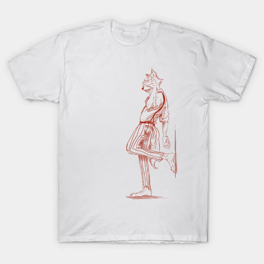 Футболка Beastars с изображением природы животных на открытом фоне леса Луис