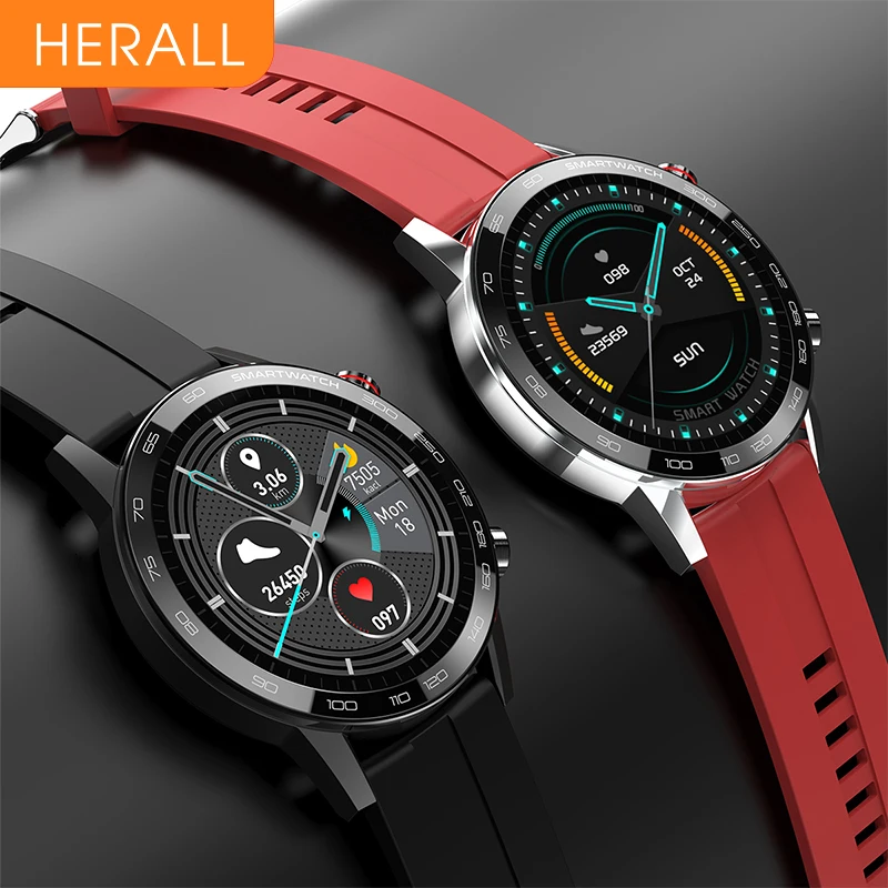 HOT SALES! HERALL 2021 ECG Smart Watch For Men IP68 Waterproof Smartwatch Blood Pressure Monitor For Android Apple Xiaomi L16