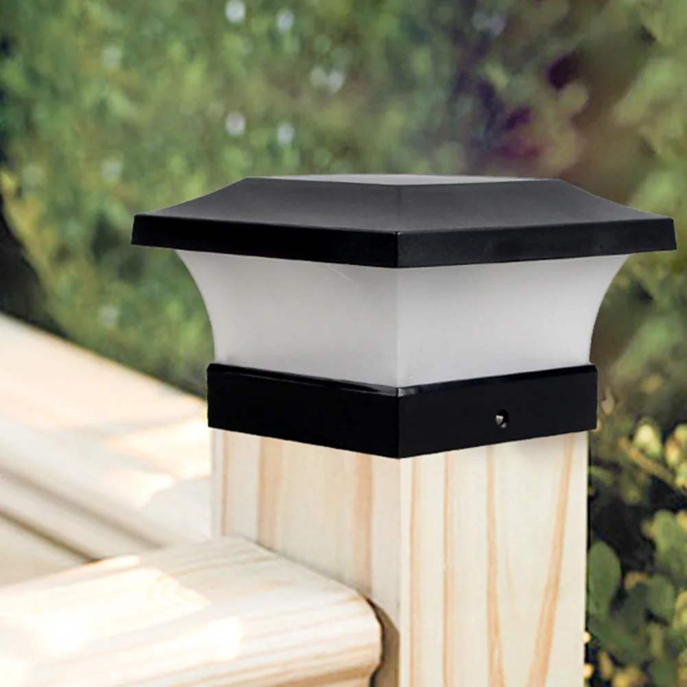 New Hot Solar Waterproof LED Post Cap Lights Outdoor Column Headlight Pillar Fence Post Lights Decoration USJ99