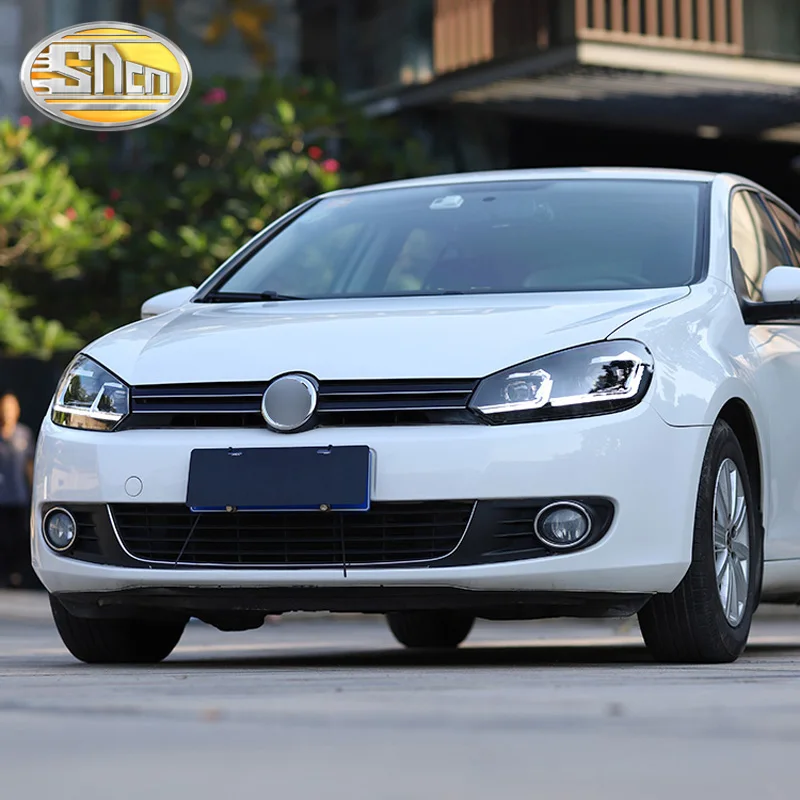 Автомобильный Стайлинг для VW Golf 6 MK6 R20 фара 2009-2012 динамический сигнал Golf6 светодиодный DRL Головной фонарь Ангел глаз светодиодный объектив луч аксессуары