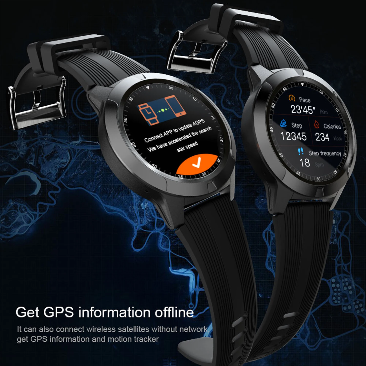 LOKMAT, SMA-TK04, gps, Смарт-часы, 1,3 дюймов, экран BT3.0+ 4,0, водонепроницаемые, шагомер, пульсометр, сигнализация, удаленная камера, спортивные Смарт-часы
