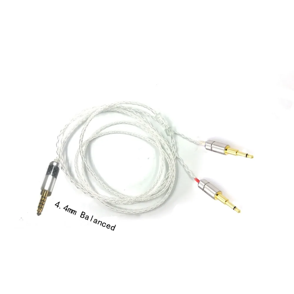 3 5 2 5 4 4 Balanced 8core Silver Plated Headphone Upgrade Cable wire for HE1000 HE400S HE560 Oppo PM 1 PM 2