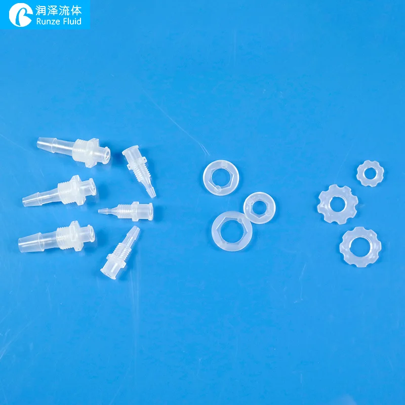 Женские адаптеры Luer Bulkhead с пластиковой монтажной панелью 1/4 28 UNF M10 резьба 1/16
