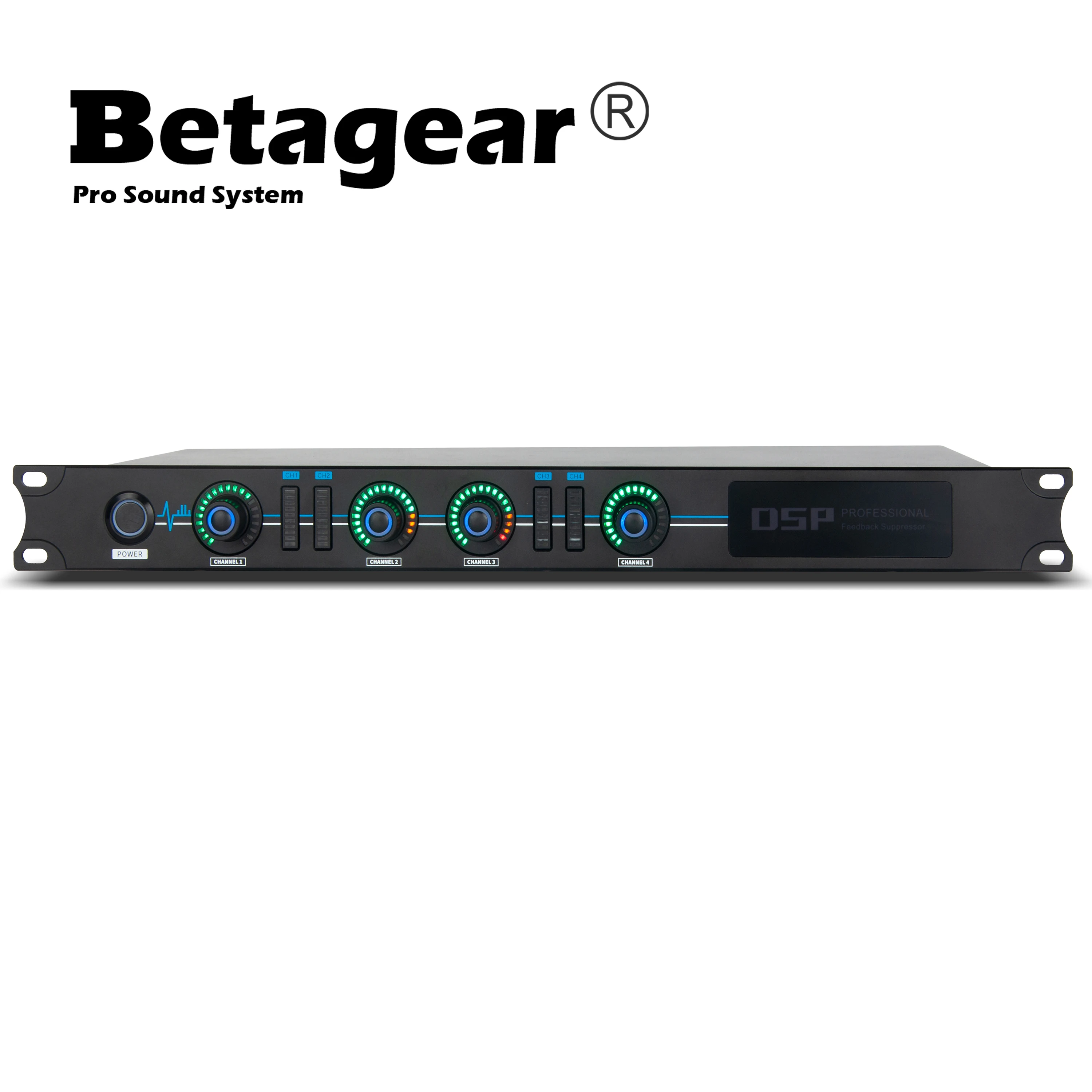 Betagear FBX440 사운드 시스템 장비, 피드백 억제 프로세서, 파괴자 억제, DSP 오디오, 4 in 4 하울링 억제
