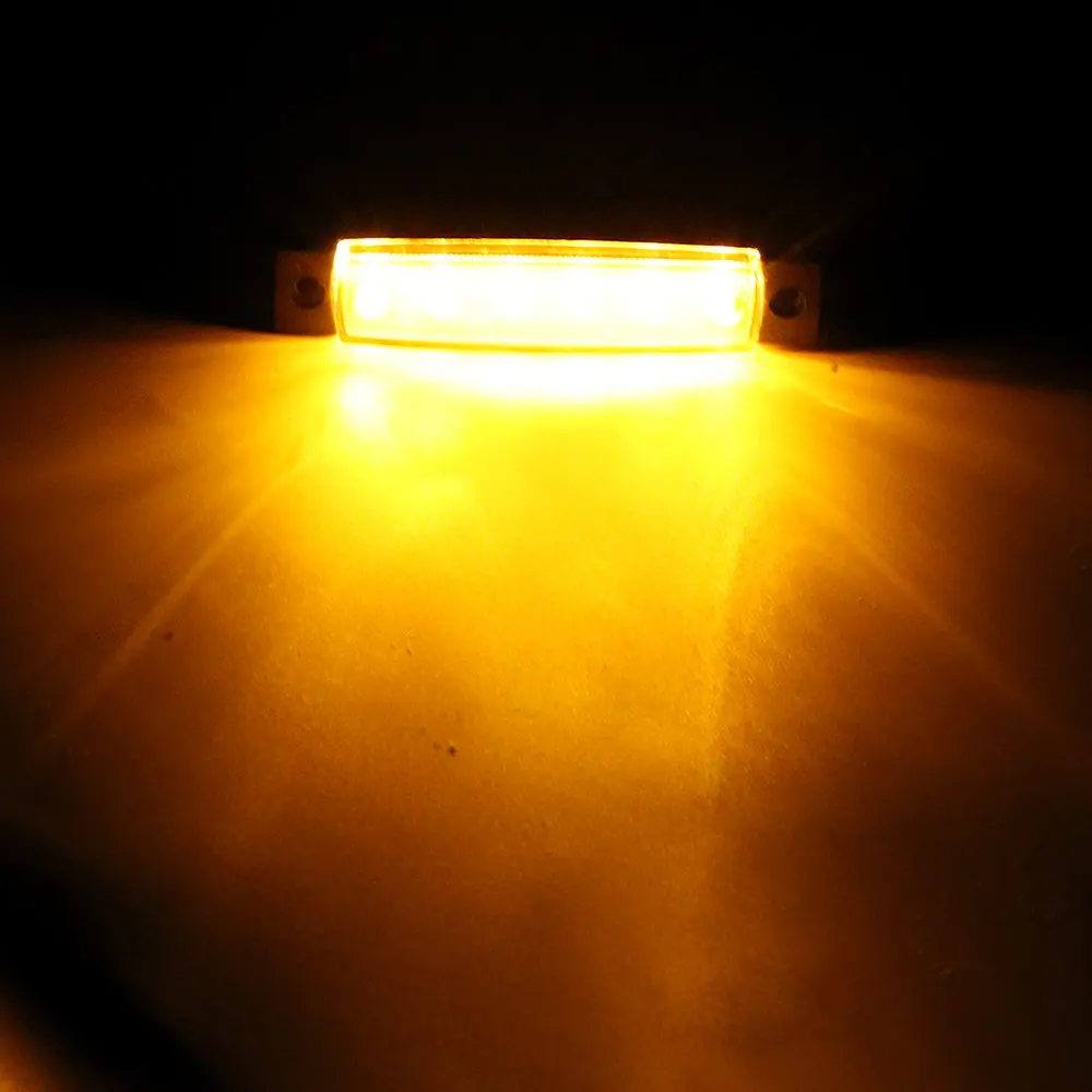 LEEPEE грузовик индикаторы поворота 12 SMD светодиодный 12 В авто огни 1 Пара Автомобильные поворотные сигнальные огни тормозные лампы автомобиль-Стайлинг автомобильные аксессуары - Цвет: Yellow Light