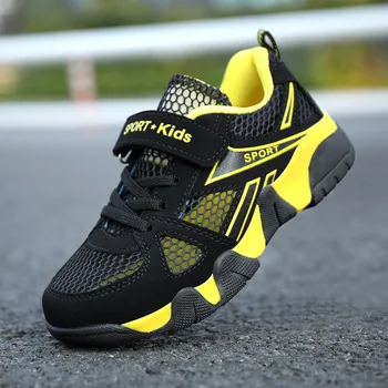 

2020 Spring Fashionable Net Breathable Sports Running Shoes For Girls And Boys Kids Barefoot Sneakers Kids Sports Shoes