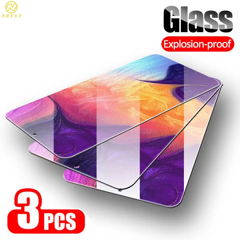 

3-1Pcs Full Cover Glass for Samsung Galaxy A50 A70 A40 Screen Protector Tempered Glass for M10 M30 M20 A20 A60 A80 A30 A50 A10
