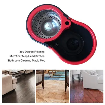 

1PC 360 Degree Rotating Microfiber Mop Head Kitchen Bathroom Cleaning Spinning Magic Mop Head Replacement Magic Mop