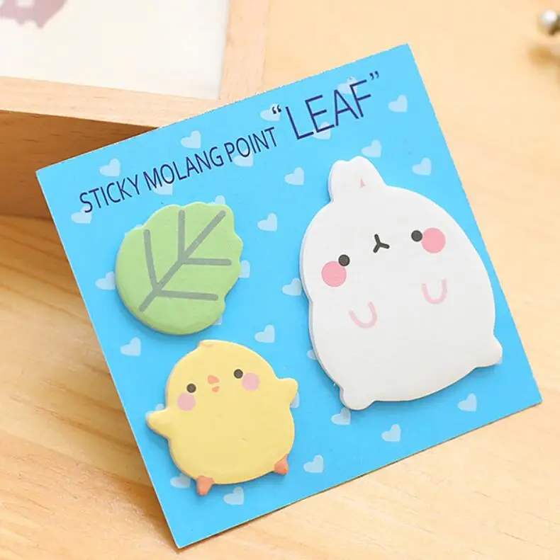 Molang Rabbit N Times блокнот для заметок Липкие заметки Мультяшные животные Закладка канцелярская этикетка стикеры школьные принадлежности блокнот escolar - Цвет: 4