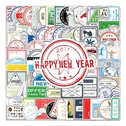 10/50/116PCS Postmark Aesthetic Stickers for Laptop Scrapbooking Water Bottle Fridge Graffiti Waterproof Sticker Kids Toys Decal