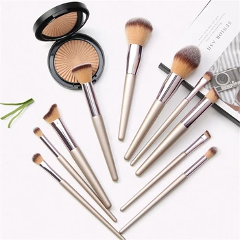 

Brand Champagne Makeup Brushes Set Foundation Powder Blush Eyeshadow Concealer Lip Eye Make Up Brush Cosmetics Beauty Tools