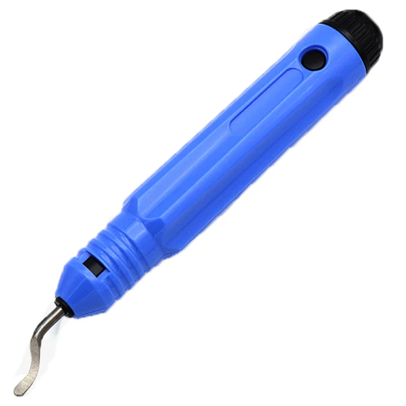 UCHEER 1set Edge trimmer burr scraper high speed steel edge-off plastic handle trimming deburrint
