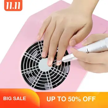 

40W Nail Dust Fans With 2PCS Reusable Collecting Bag Manicure Table Nail Art Polish cleaning Fans collector Tools